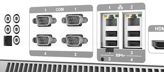  Isolated COM ports for safety protection