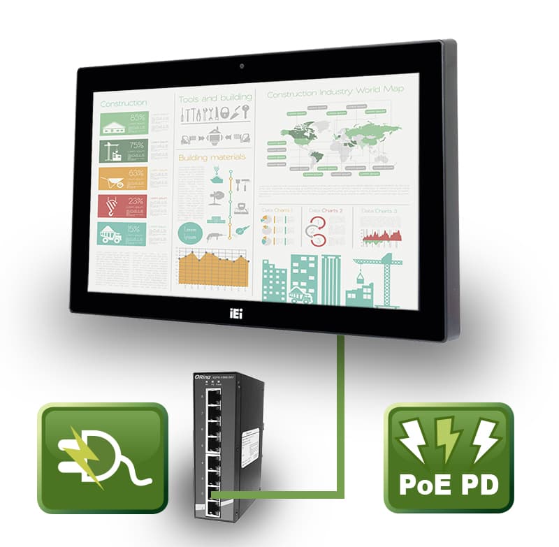 Interaktiver 7“ All-in-One PC mit PoE+