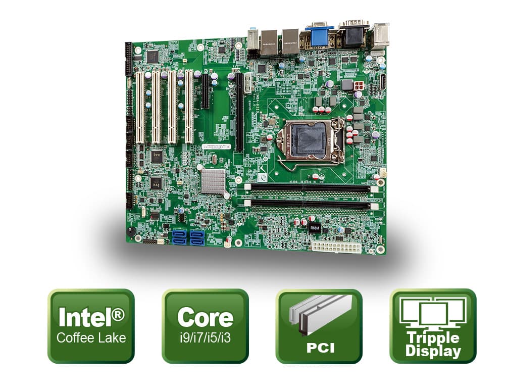 ATX motherboard with PCI slots for 9th generation