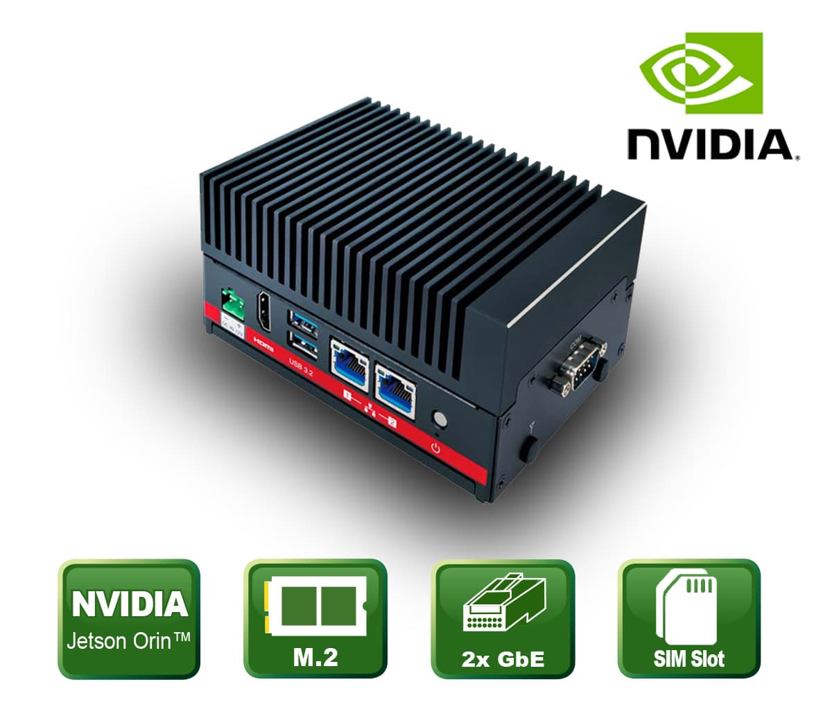 Fanless high performance computer with Nvidia Jetson processor