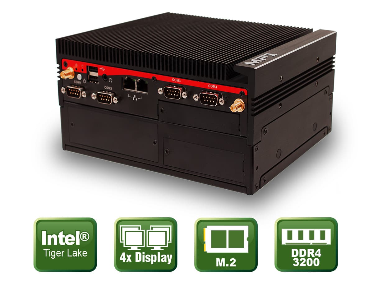 Erweiterbarer Embedded PC mit Tiger Lake CPUs