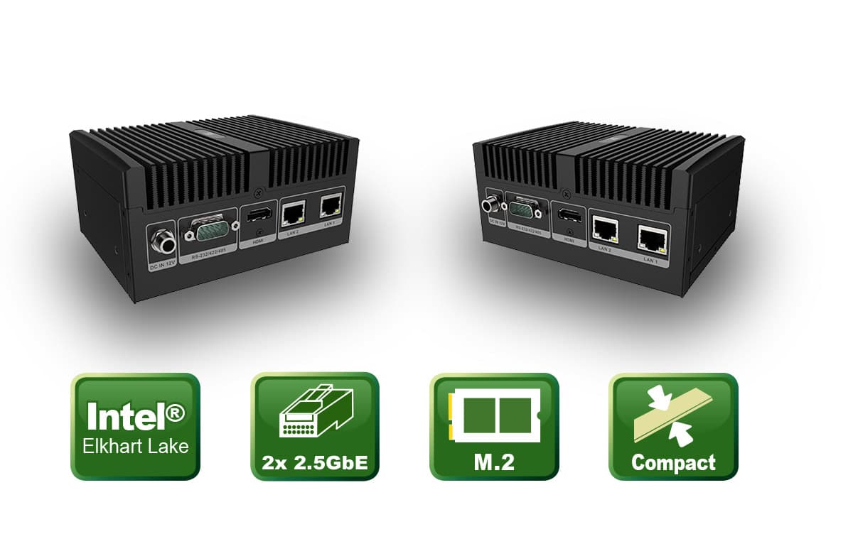 Fanless embedded system with Intel® Celeron® J6412 processor